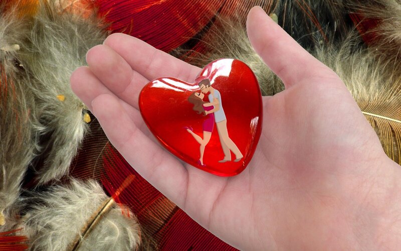 Heart-shaped Ornament — Red, Romantic, Digital Art