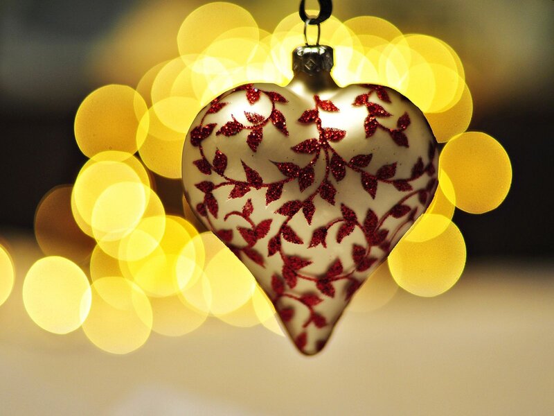 Heart-shaped Ornament — White, Festive