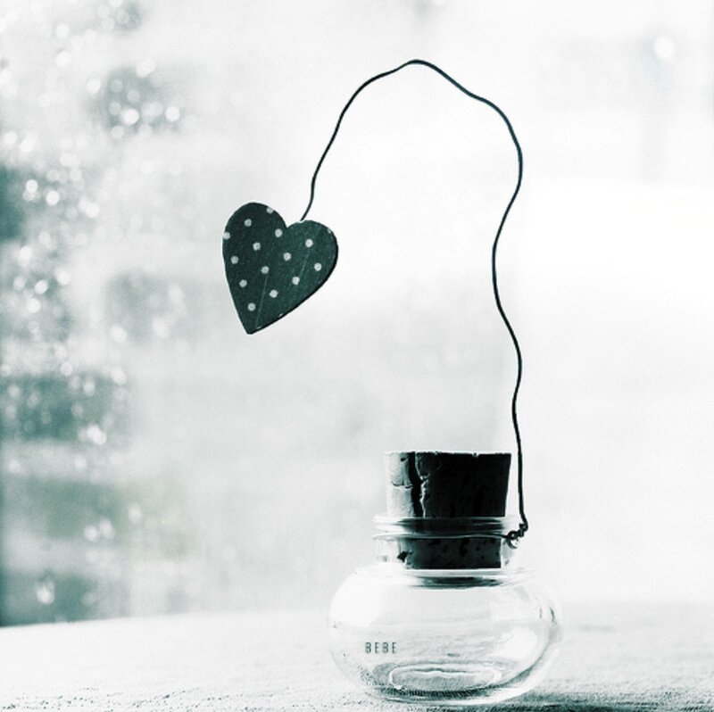 Heart-shaped Ornament — White, Serene
