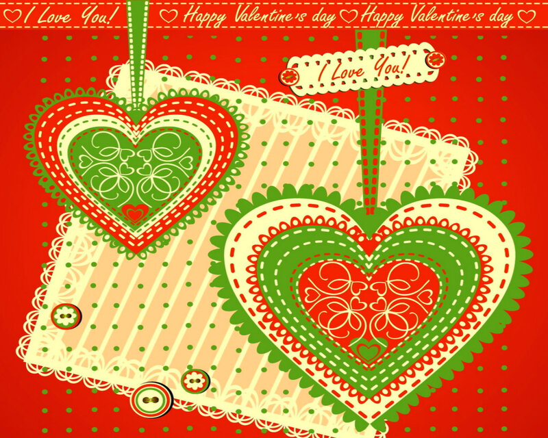 Heart-shaped Ornaments — Red, Festive