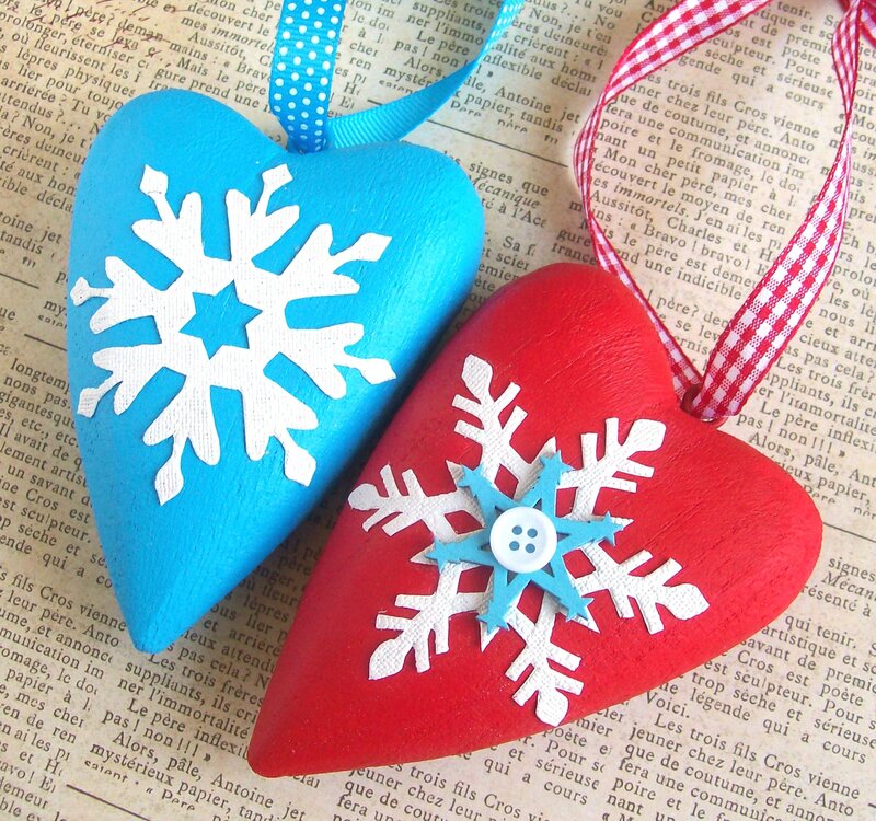 Heart-shaped Ornaments — Red