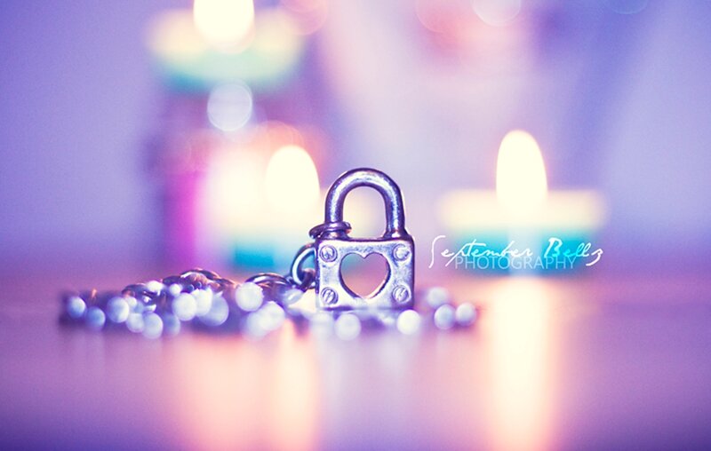 Heart-shaped Padlock — Purple