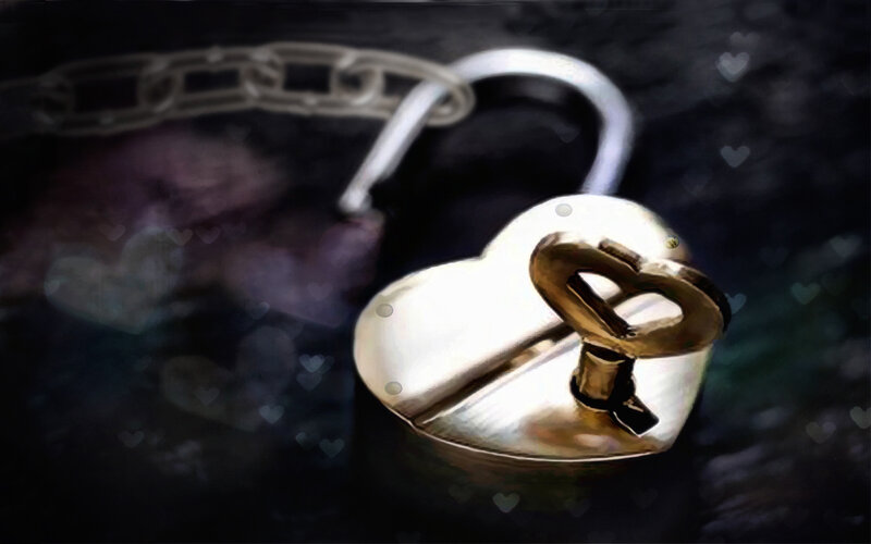 Heart-shaped Padlock — Silver