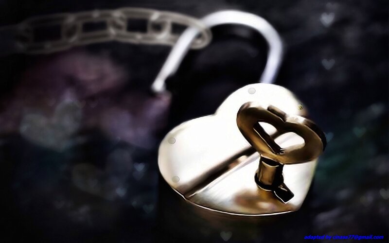 Heart-shaped Padlock — White
