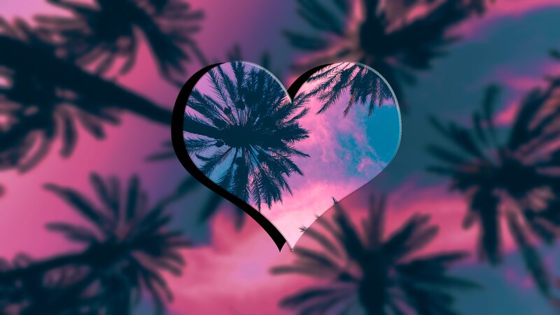 Heart-shaped Palm Trees