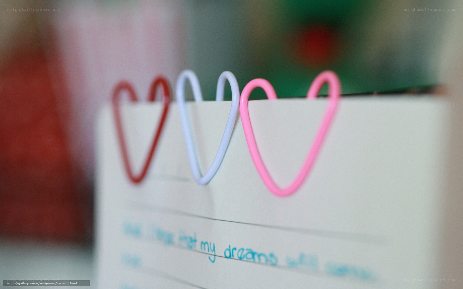 Heart-shaped paper clips