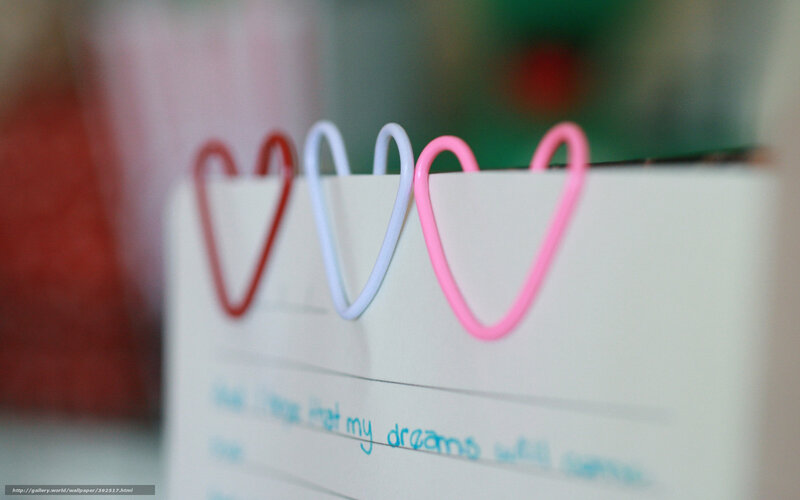 Heart-shaped Paper Clips — White, Calm