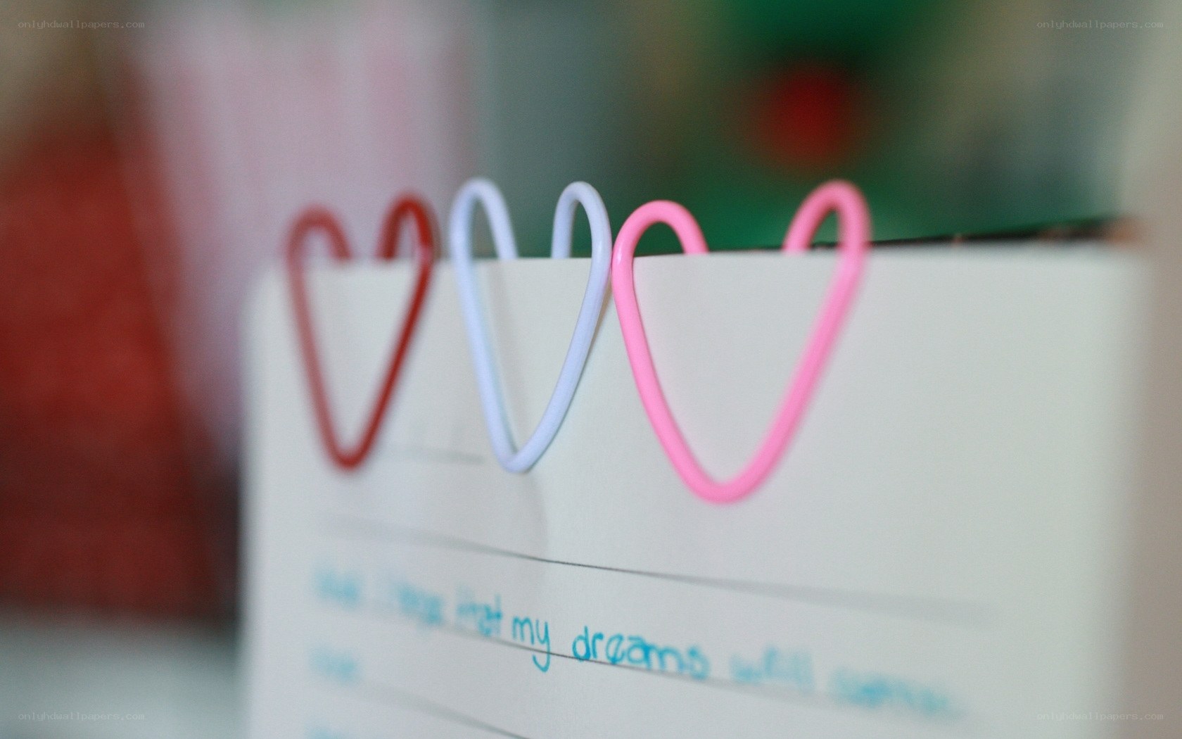 heart-shaped paper clips
