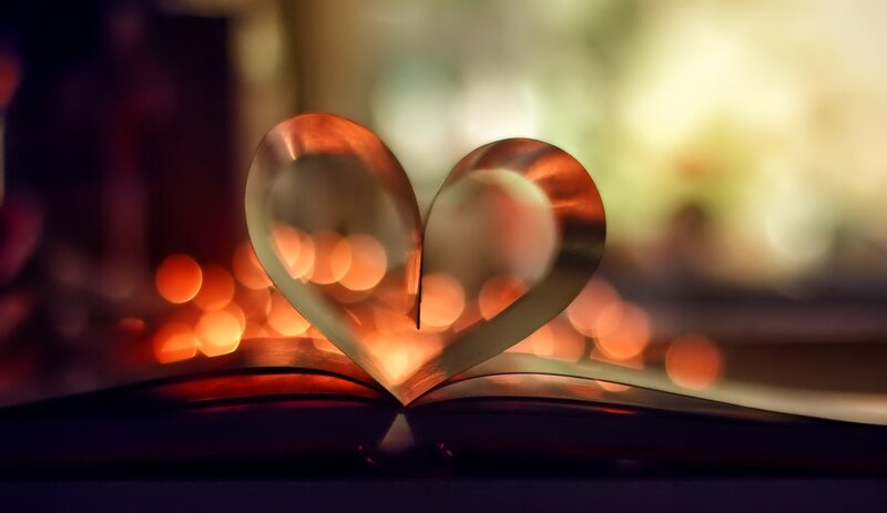 Heart-shaped Paper in Book