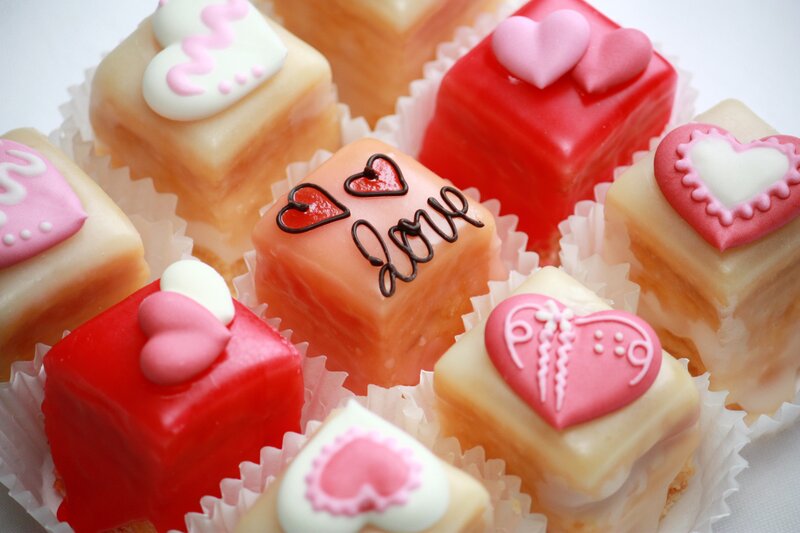 Heart-shaped Pastries — Red