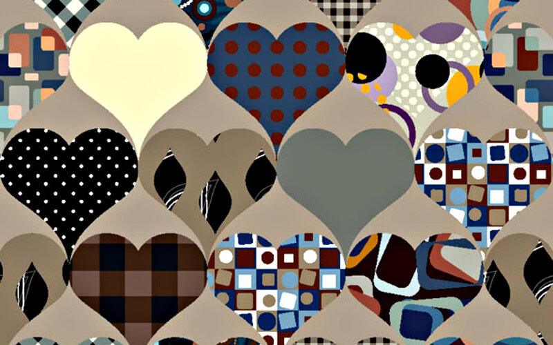 Heart-shaped Patterns — Brown