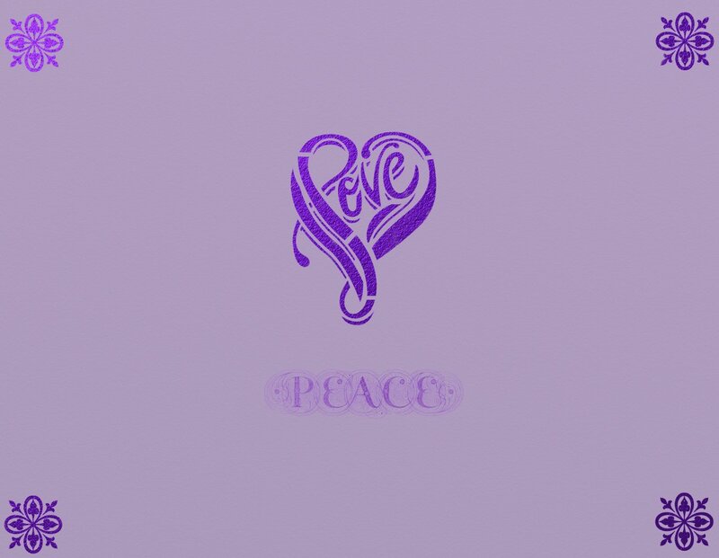 Heart-shaped Peace Symbol — Purple