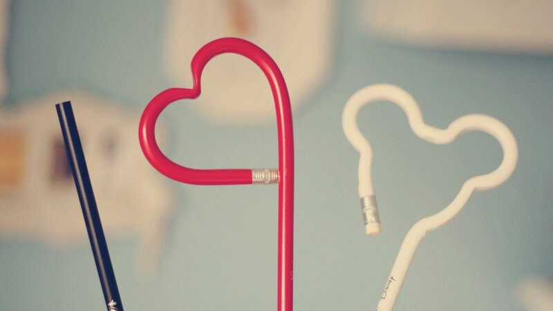Heart-shaped pencils