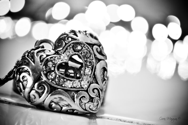 Heart-shaped Pendant — Black, Dramatic, Photograph