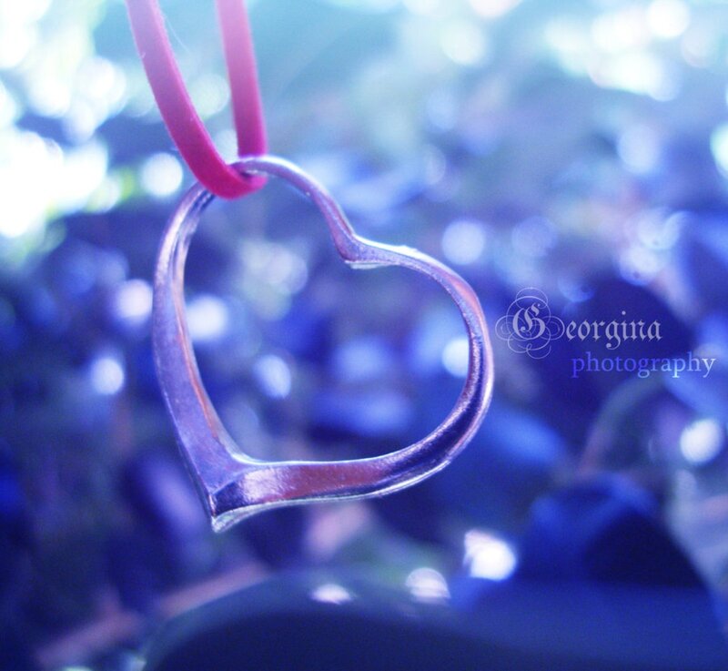 Heart-shaped Pendant — Blue