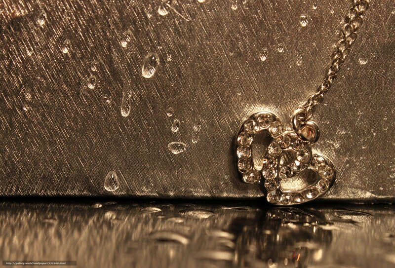 Heart-shaped Pendant — Gold, Dramatic, Photograph, Chain