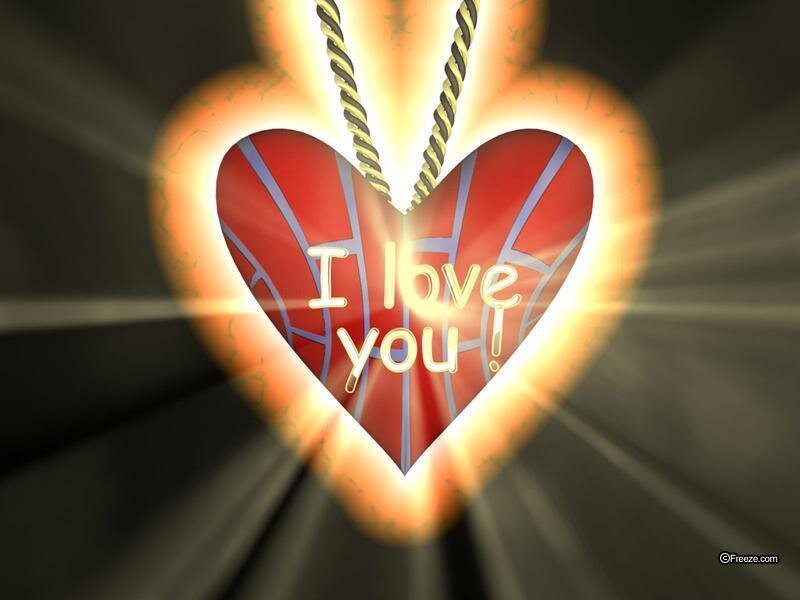 Heart-shaped Pendant — Red, Dramatic