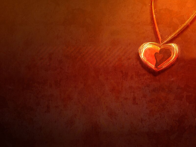 Heart-shaped Pendant — Red, Warm