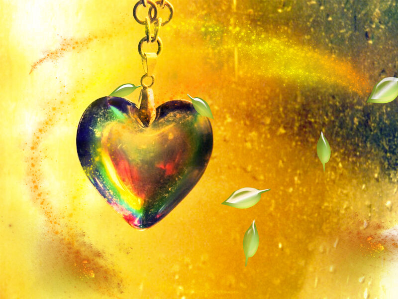 Heart-shaped Pendant — Yellow, Magical