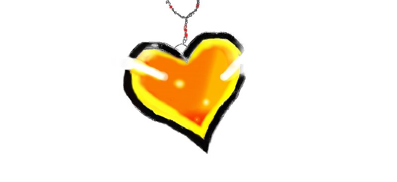Heart-shaped Pendant — Yellow