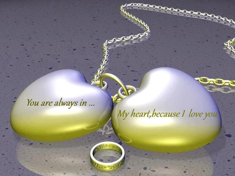 Heart-shaped Pendants — Gold