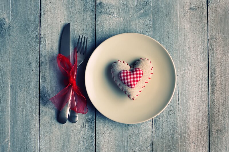 Heart-shaped Pillow on Plate