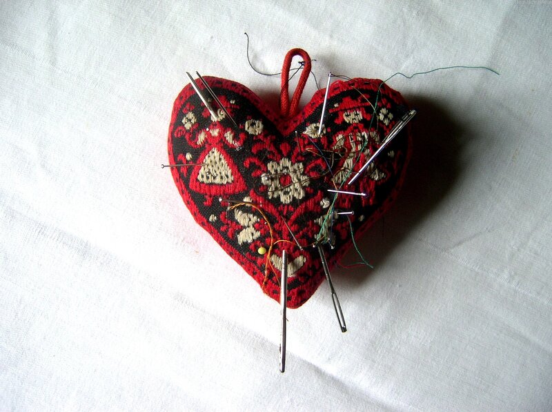 heart-shaped pin cushion