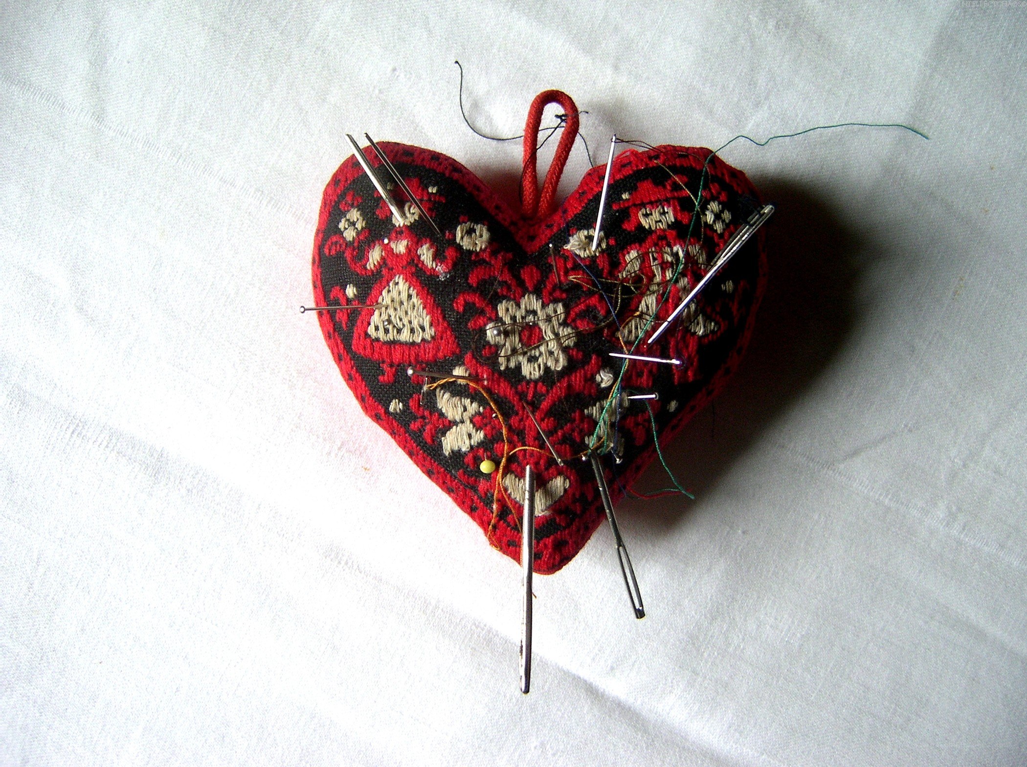 heart-shaped pin cushion
