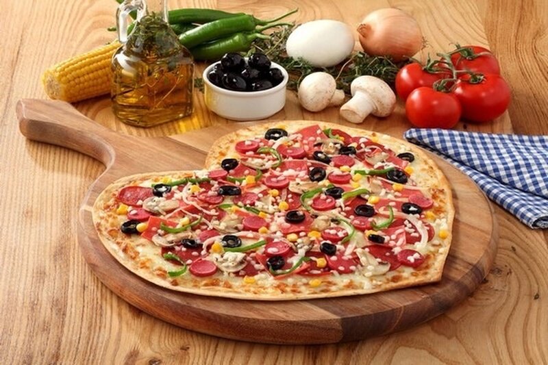 Heart-shaped Pizza