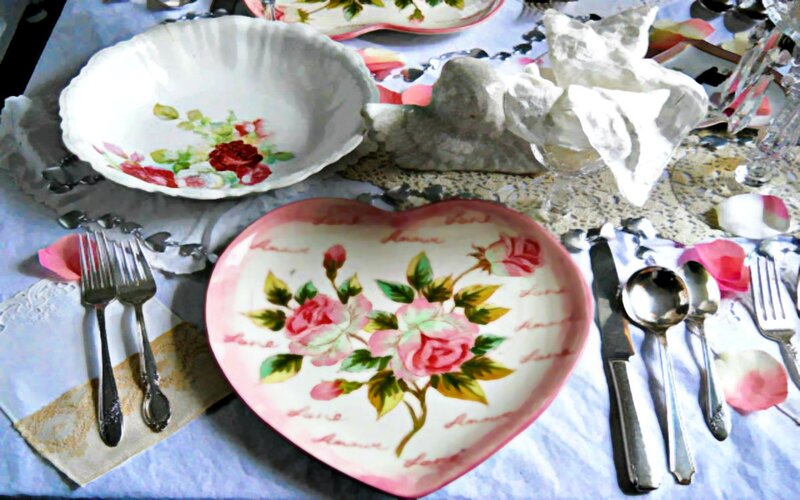 Heart-shaped Plate on Table