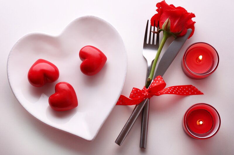 Heart-shaped Plate with Candies