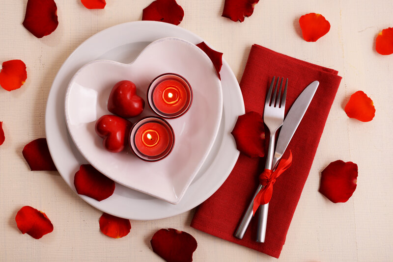 Heart-shaped Plate with Candles