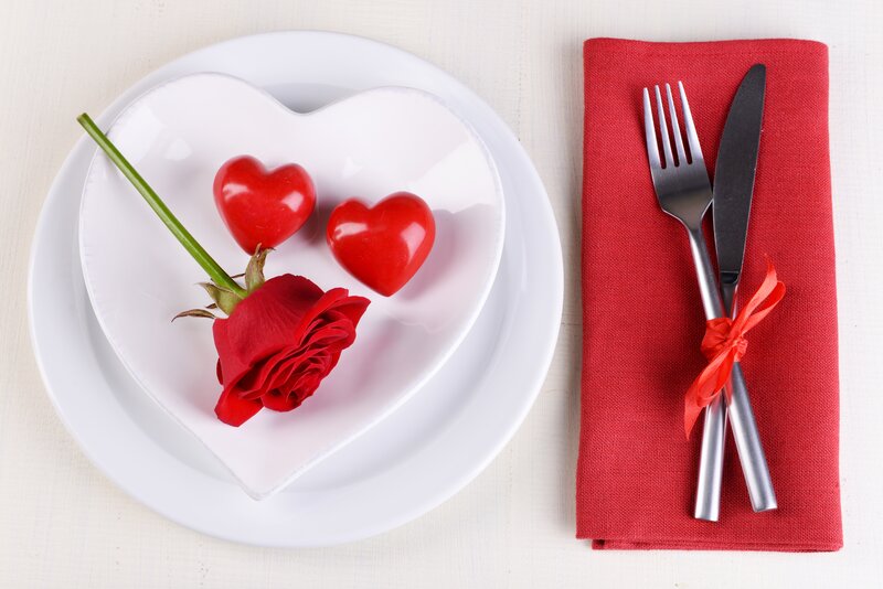 Heart-shaped Plate with Rose