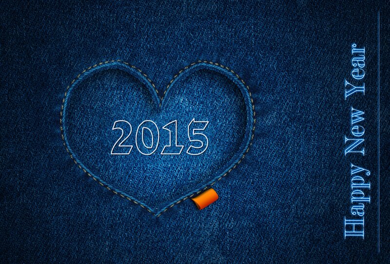 Heart-shaped Pocket on Jeans — Blue