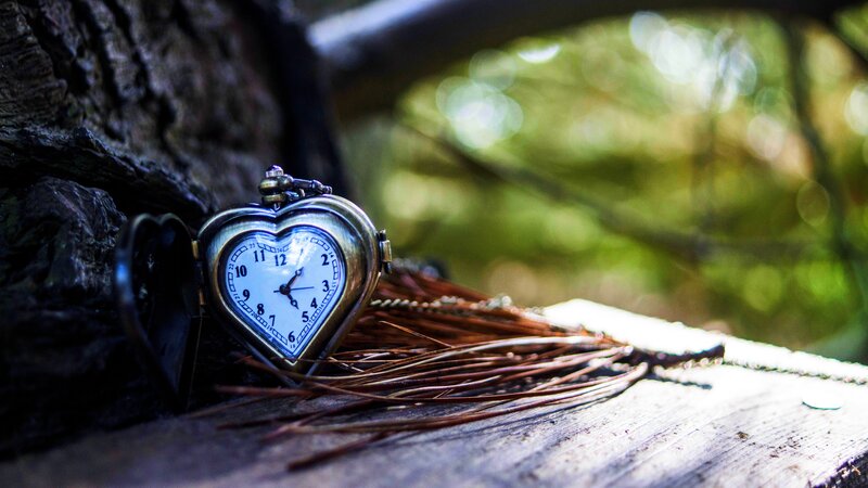 Heart-shaped Pocket Watch — Brown, Serene