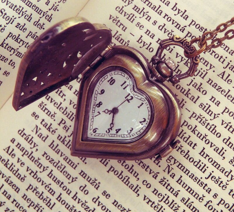 Heart-shaped Pocket Watch — Brown