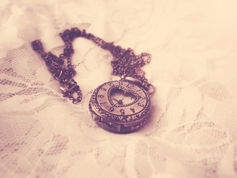 Heart-shaped Pocket Watch — Sepia