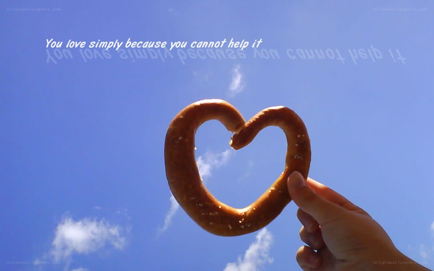 heart-shaped pretzel against sky