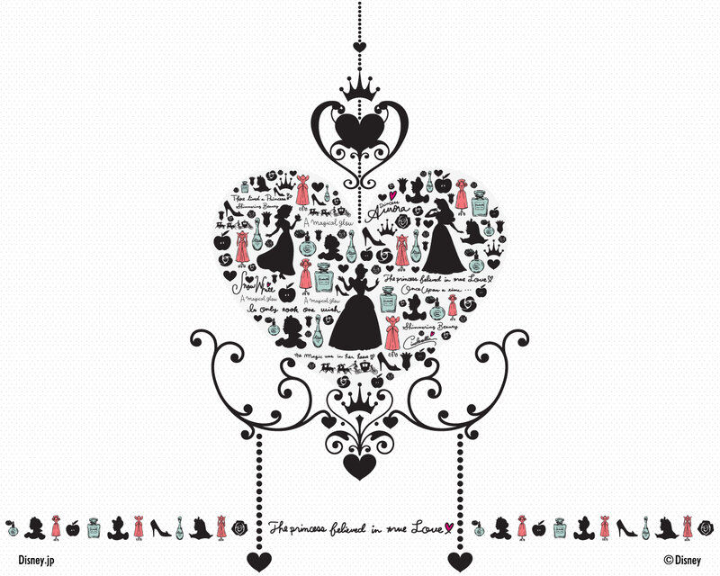 Heart-shaped Princess Collage