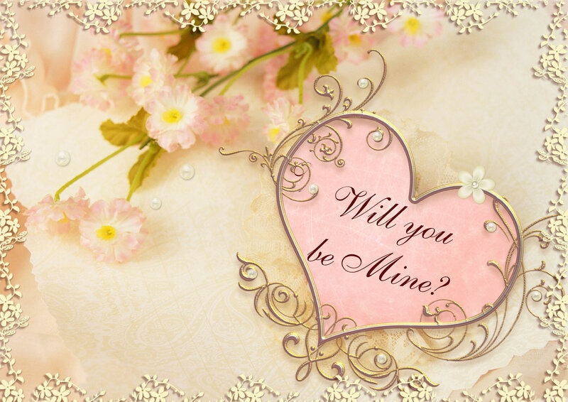 Heart-shaped Proposal Card