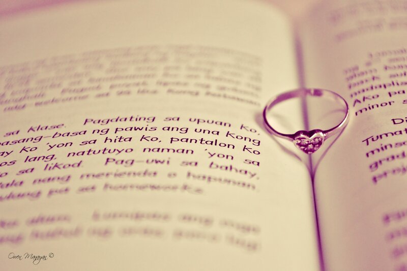 Heart-shaped Ring on Book