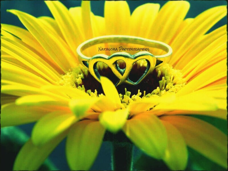 Heart-shaped Ring on Flower