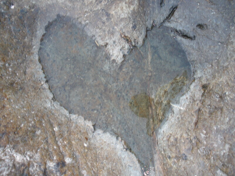 heart-shaped rock pool