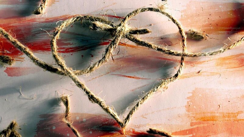 Heart-shaped Rope — Red, Dramatic, Photograph