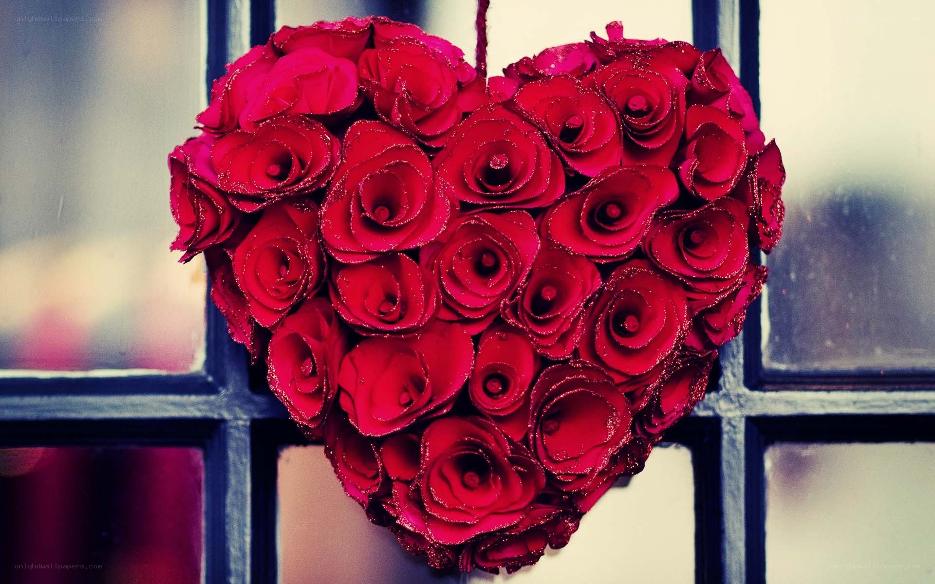 heart-shaped rose arrangement