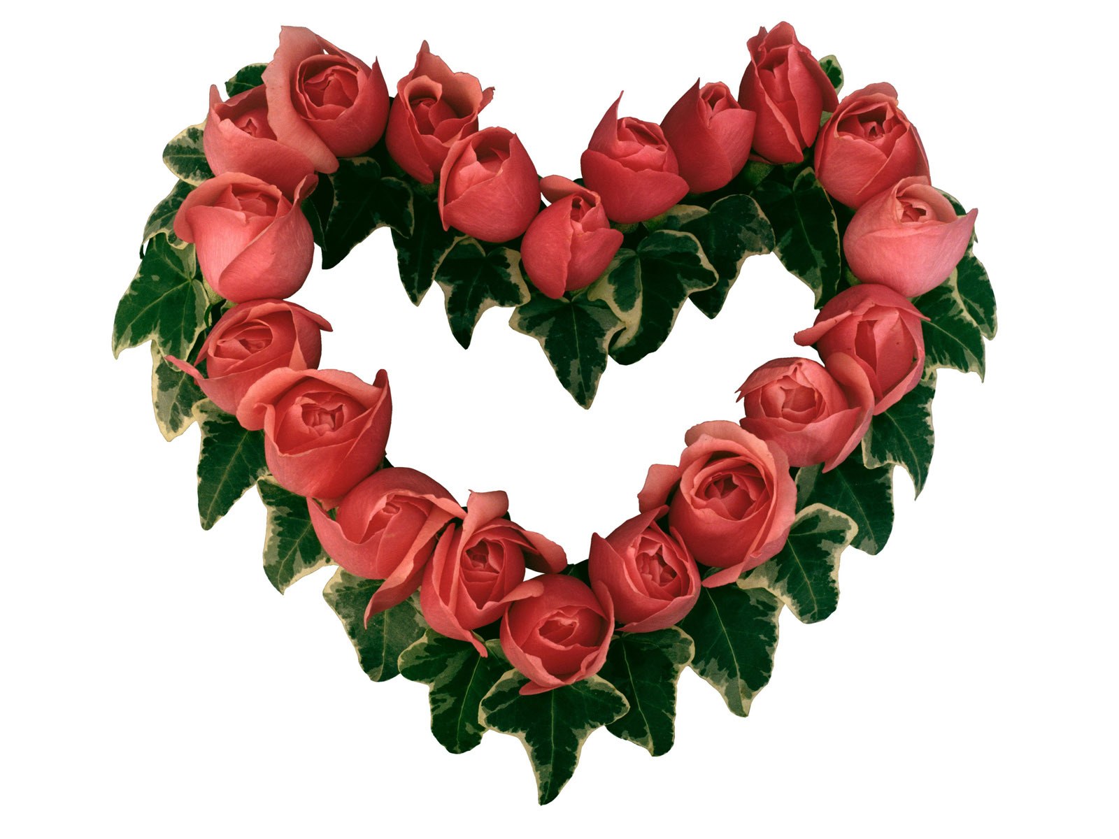 heart-shaped rose arrangement