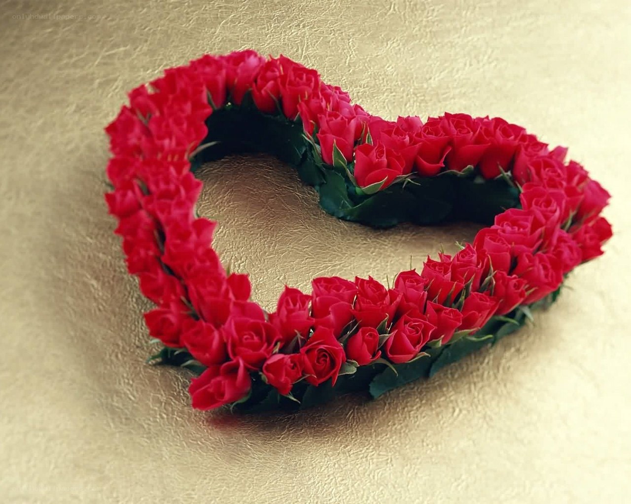 Heart-shaped rose arrangement