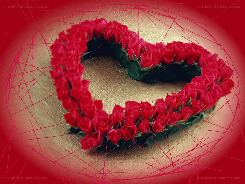 Heart-shaped rose arrangement
