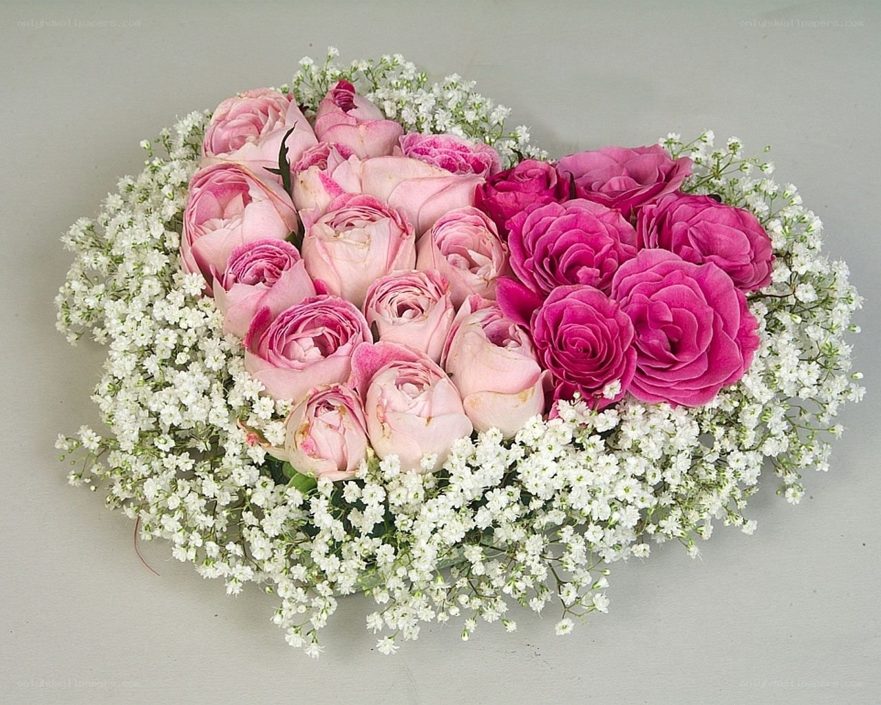 heart-shaped rose arrangement