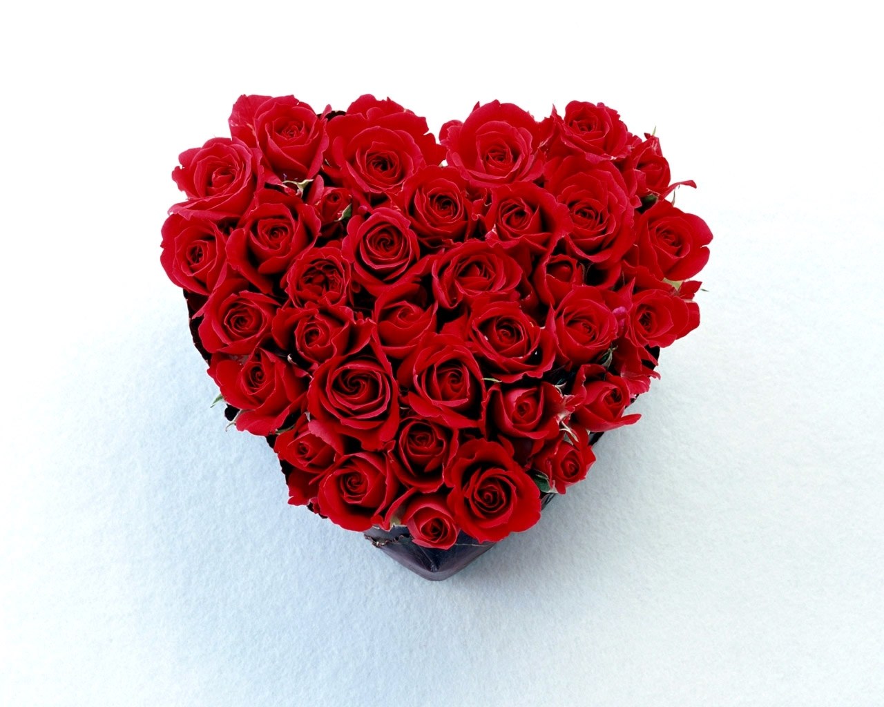 Heart-shaped rose arrangement